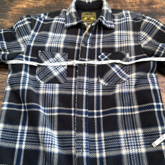 Anchorage expedition Blue Plaid Sherpa-Lined Jacket shacket sz small oversized - Picture 6 of 12